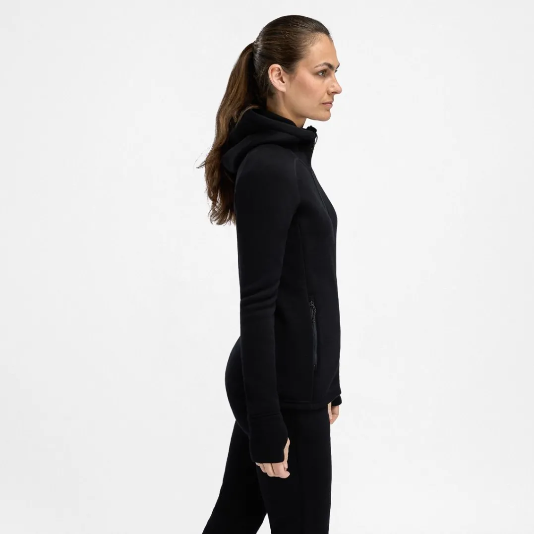 Aclima Fleecewool Hooded Jacket W'S Jet Black