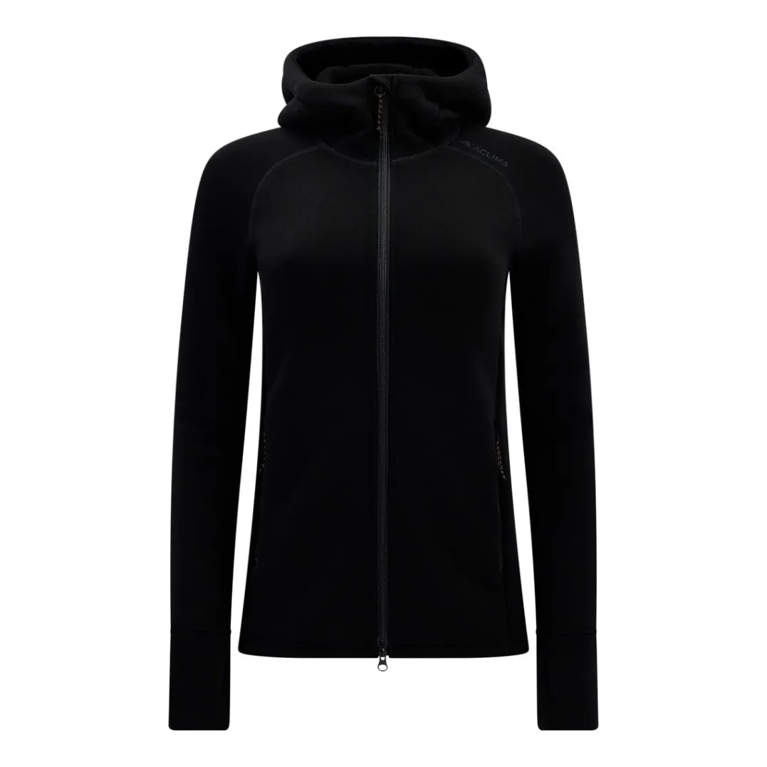 Aclima Fleecewool Hooded Jacket W'S Jet Black