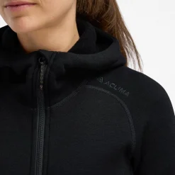 Aclima Fleecewool Hooded Jacket W'S Jet Black