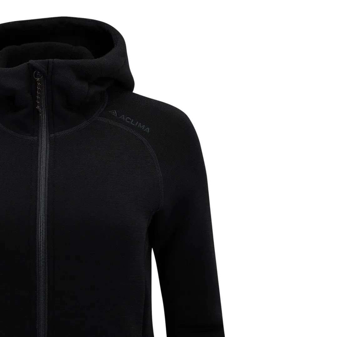 Aclima Fleecewool Hooded Jacket W'S Jet Black