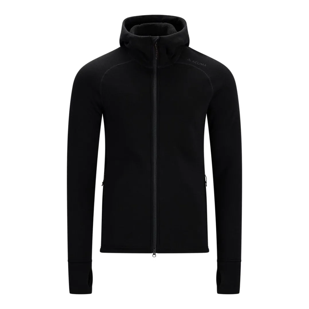 Aclima Fleecewool Hooded Jacket M'S Jet Black