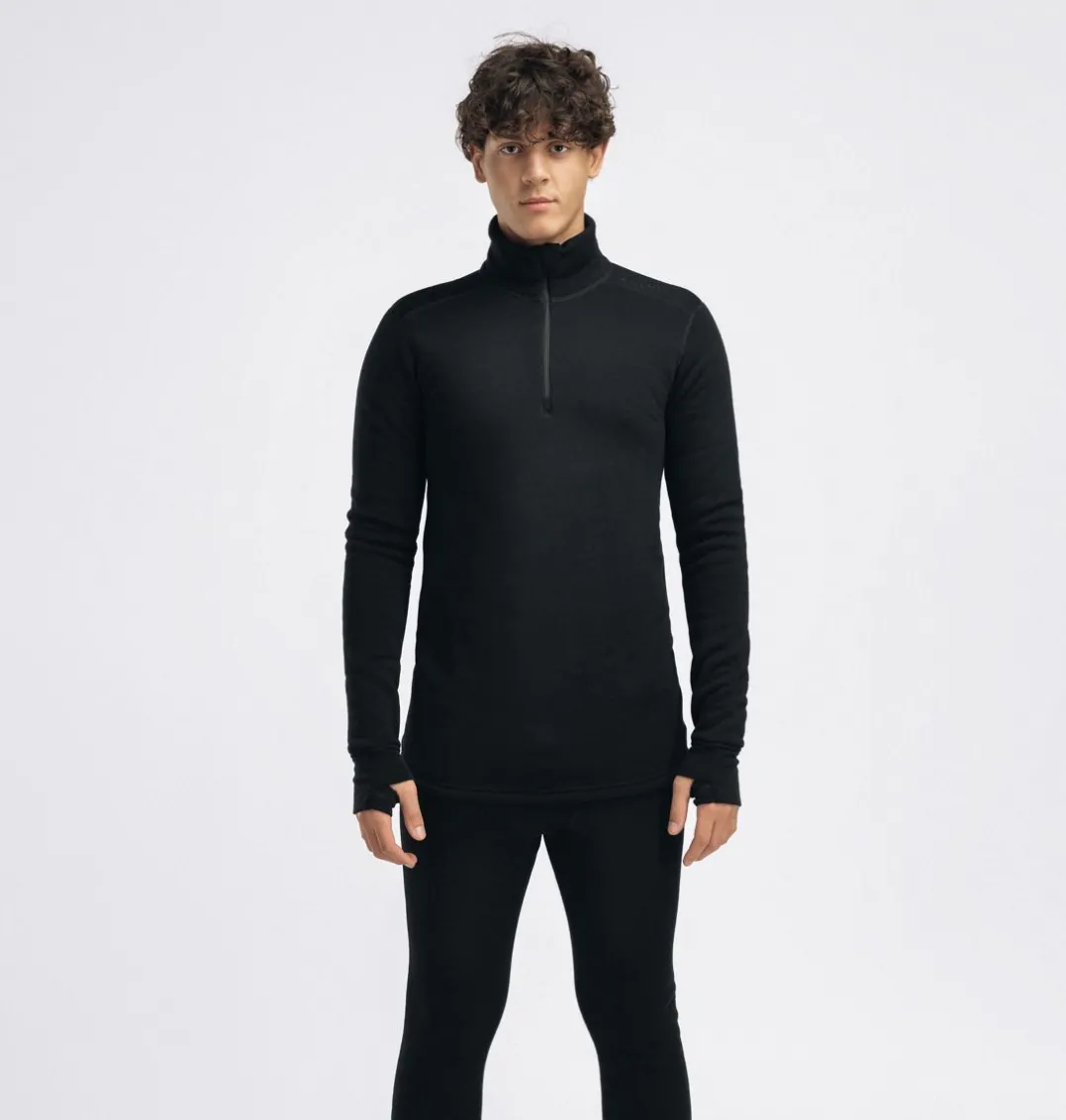 Aclima Fleecewool V2 Polo W/ Zip M'S Jet Black