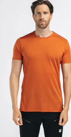Aclima Men's Lightwool 140 Trail Tee Apricot Orange