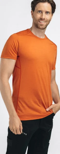 Aclima Men's Lightwool 140 Trail Tee Apricot Orange