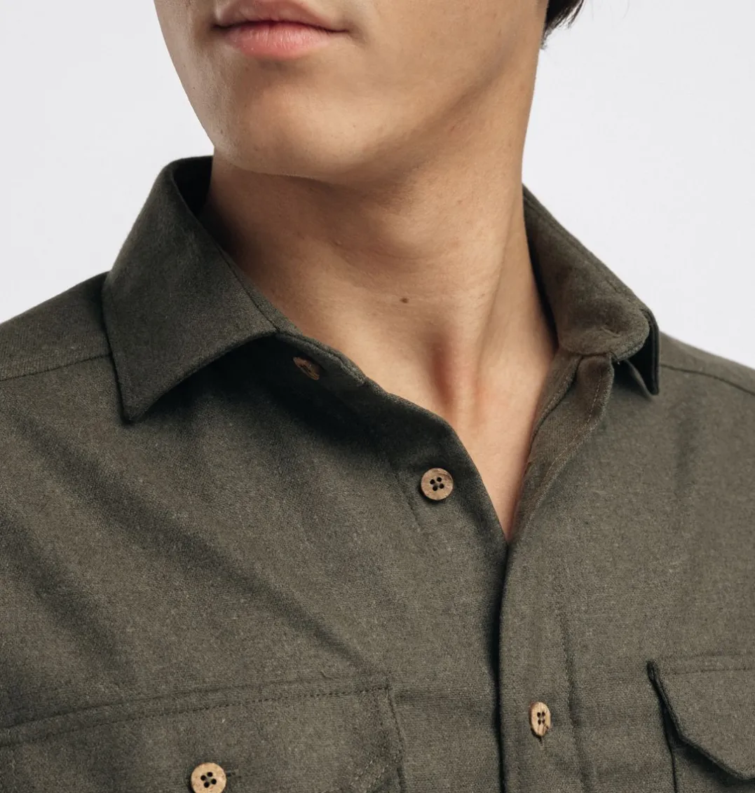 Aclima Men's ReBorn Woolshirt Forest Melange