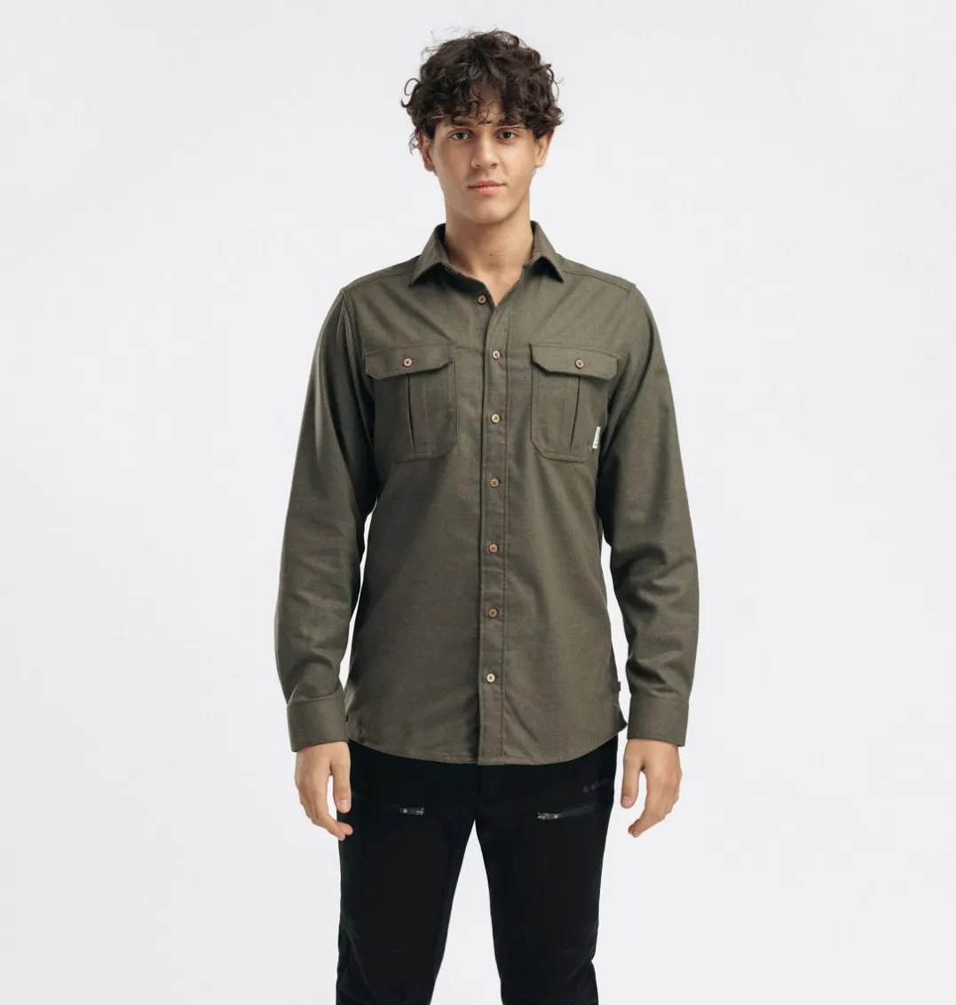 Aclima Men's ReBorn Woolshirt Forest Melange
