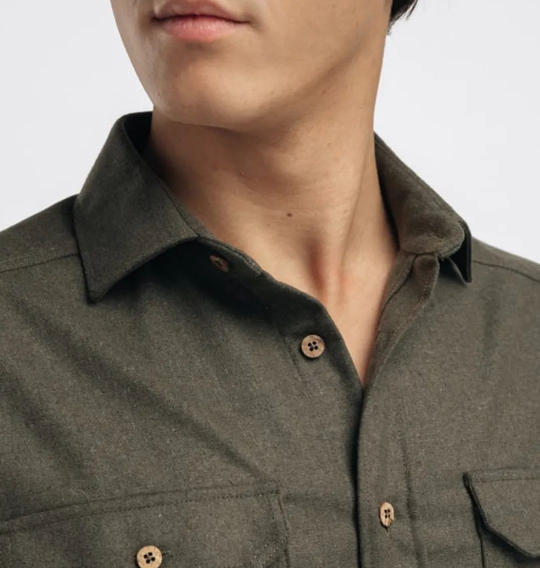 Aclima Men's ReBorn Woolshirt Forest Melange