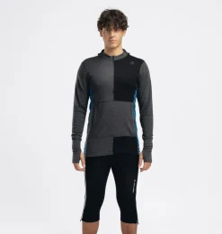 Aclima Men's WarmWool Hoodsweater with Zip Marengo/Jet Black/Corsair