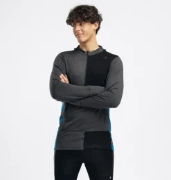 Aclima Men's WarmWool Hoodsweater with Zip Marengo/Jet Black/Corsair