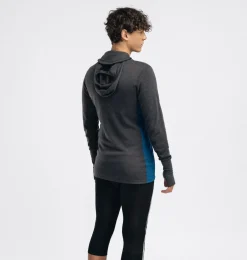 Aclima Men's WarmWool Hoodsweater with Zip Marengo/Jet Black/Corsair