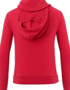 Aclima Warmwool Hood Sweater Children Jester Red/Beige Melange