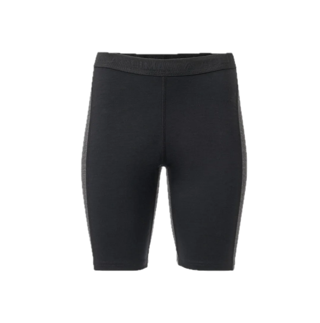 Aclima WarmWool Long Shorts W/Windstop Woman Jet Black / Marengo