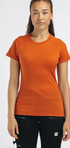 Aclima Women's Lightwool 140 Trail Tee Apricot Orange