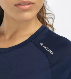 Aclima Women's Lightwool 140 Trail Tee Navy Blazer