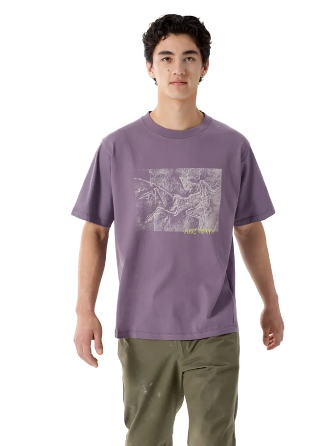 Arc'teryx Kragg Cotton Lithographica Ss M Lt Moondrop
