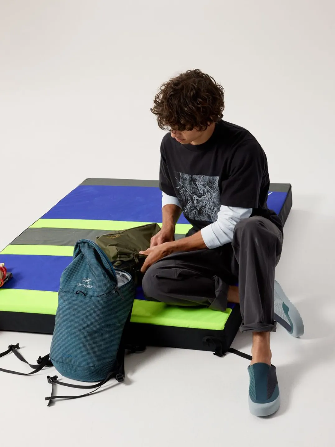 Arc'teryx Kragg Cotton Lithographica Ss M Black