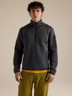 Arc'teryx Men's Covert 1/2 Zip Neck Black Heather