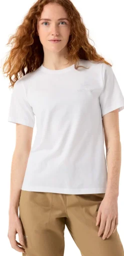 Arc'teryx Women's Kragg Sl Cotton Emblem Crew Shortsleeve White Light