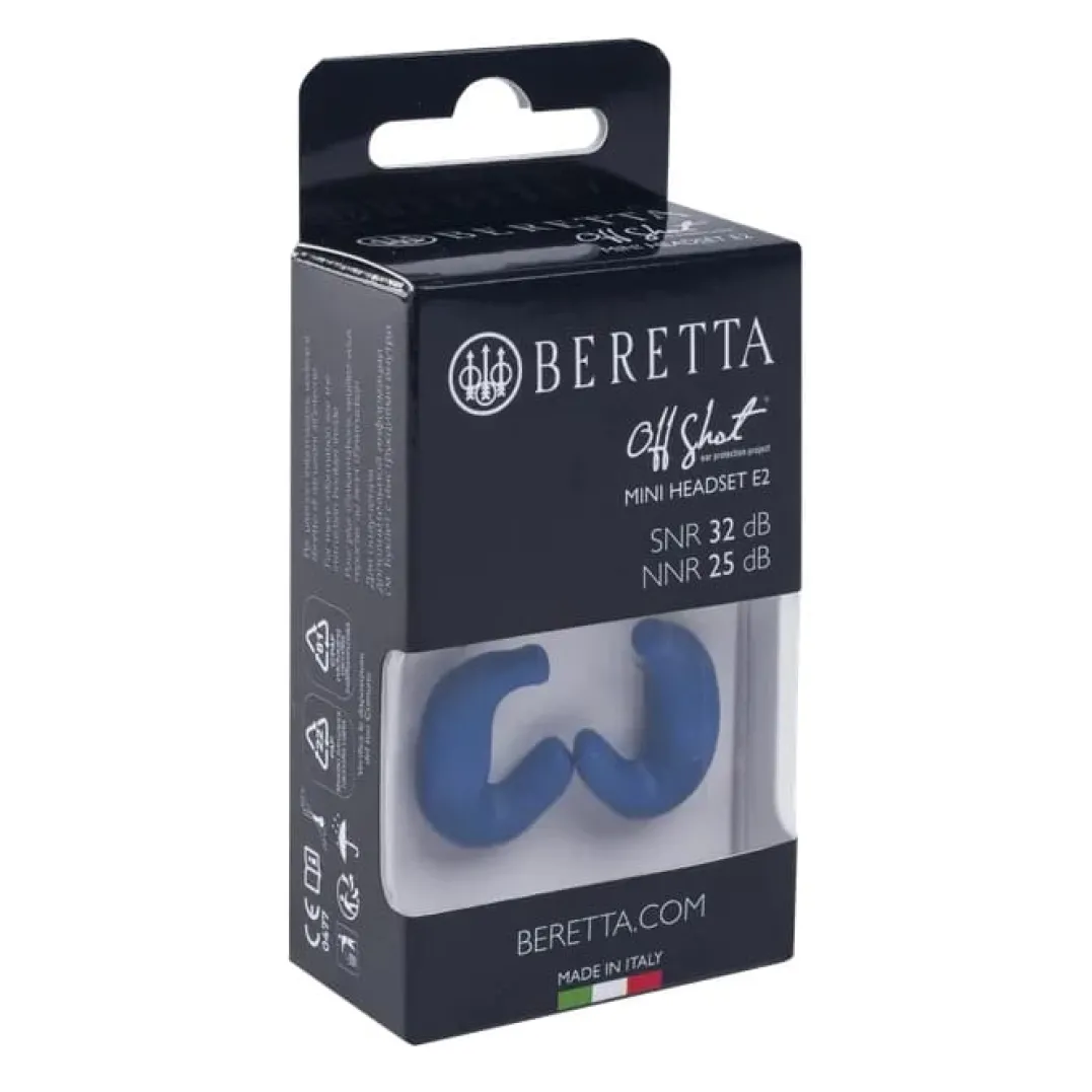 Beretta Mini Headset Hørselvern E2 Blue Beretta