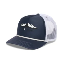 Black Diamond Flat Bill Trucker Hat Charcoal-white Mountainscape