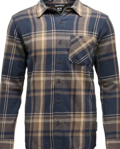 Black Diamond Men's Project Flannel Shirt Charcoal-Walnut Plaid