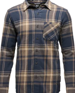 Black Diamond Men's Project Flannel Shirt Charcoal-Walnut Plaid