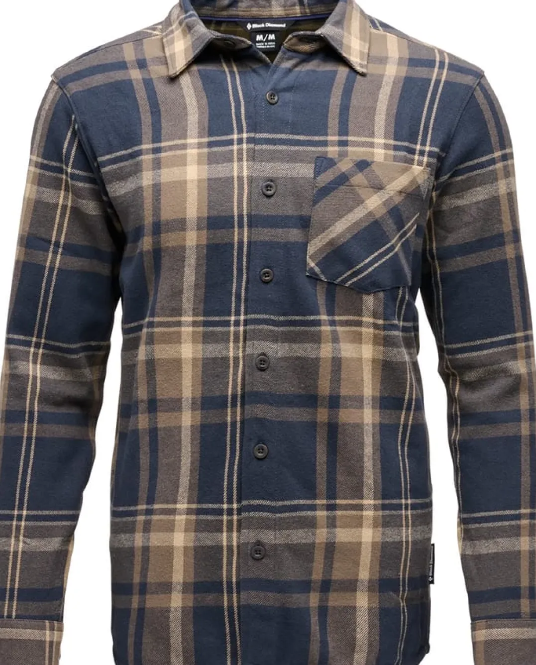 Black Diamond Men's Project Flannel Shirt Charcoal-Walnut Plaid