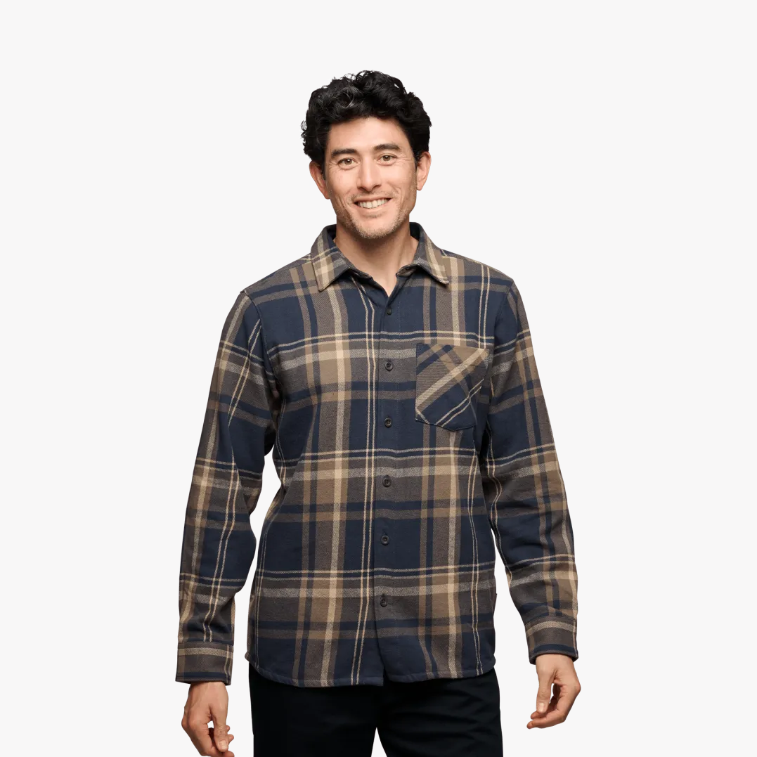 Black Diamond Men's Project Flannel Shirt Charcoal-Walnut Plaid