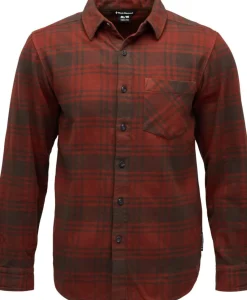 Black Diamond Men's Project Flannel Shirt Basalt-iron Red Plaid