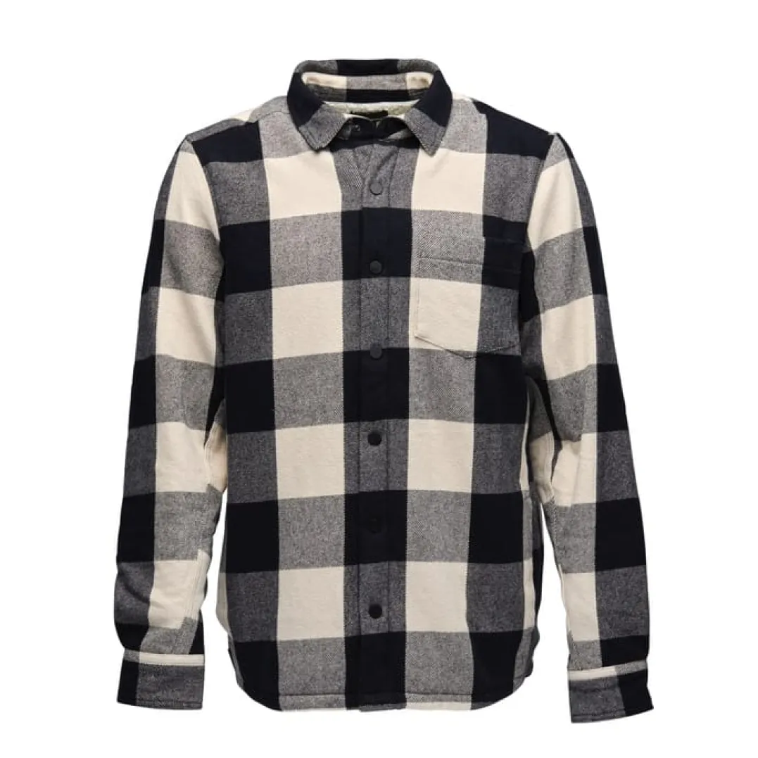 Black Diamond Men's Project Lined Flannel Black-Off White Plaid