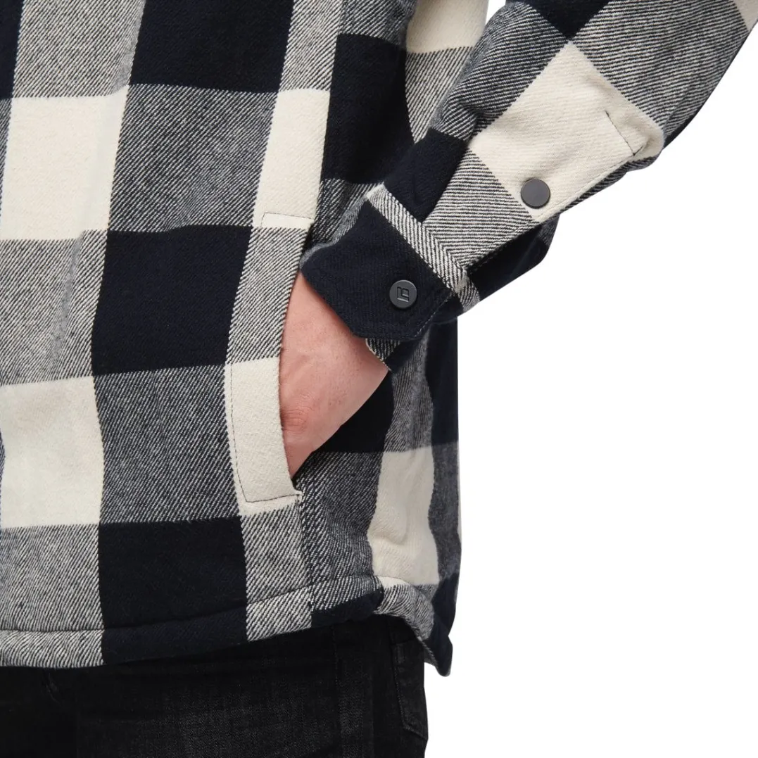Black Diamond Men's Project Lined Flannel Black-Off White Plaid