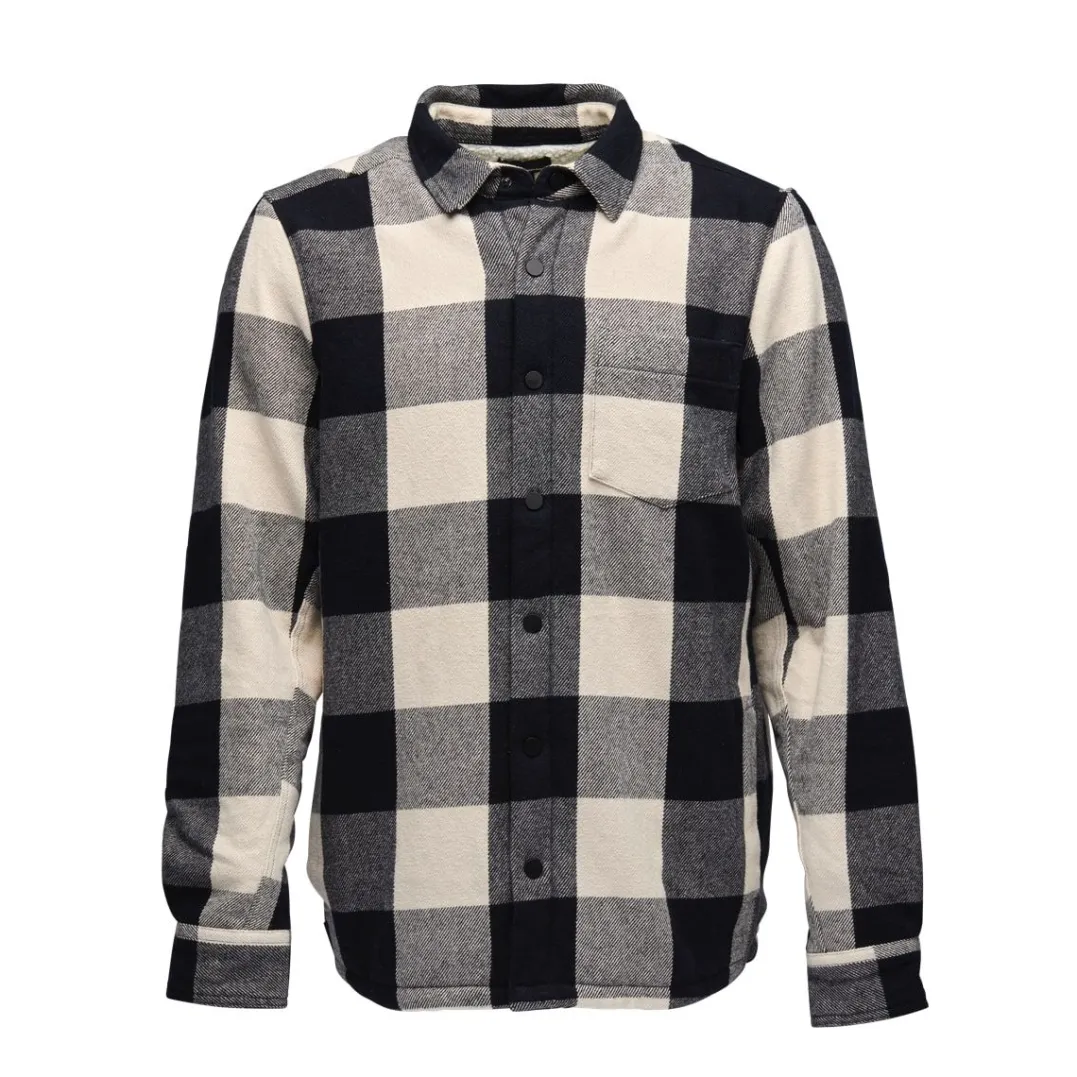 Black Diamond Men's Project Lined Flannel Black-Off White Plaid