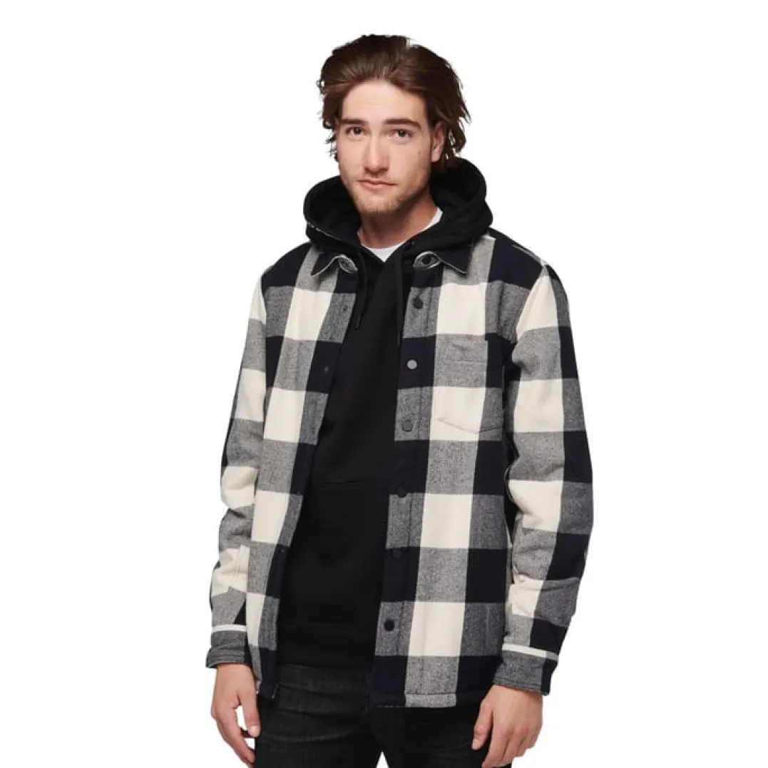 Black Diamond Men's Project Lined Flannel Black-Off White Plaid
