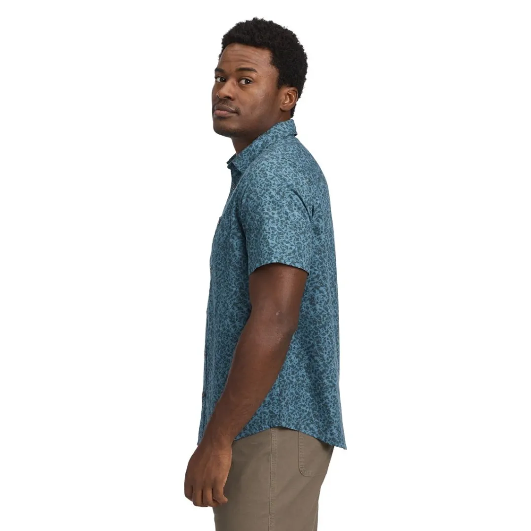 Black Diamond Men's Wingate Short Sleeve Shirt Charcoal Bd Glyphs