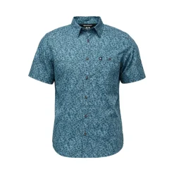 Black Diamond Men's Wingate Short Sleeve Shirt Charcoal Bd Glyphs