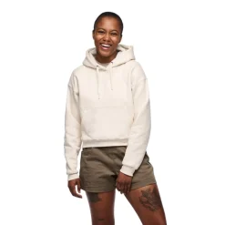 Black Diamond W Crop Po Hoody Off White