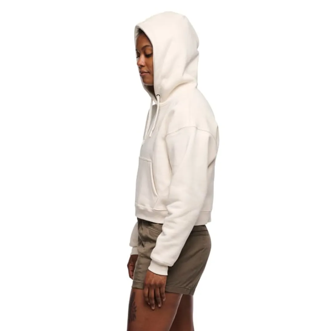 Black Diamond W Crop Po Hoody Off White