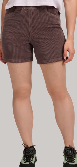 Black Diamond W Dirtbag Corduroy Shorts Dark Mauve