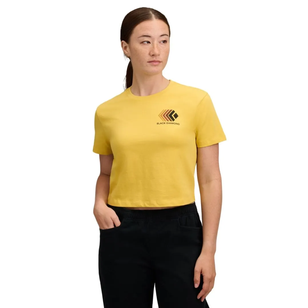 Black Diamond Women's Faded Crop SS Tee Soft Ochre