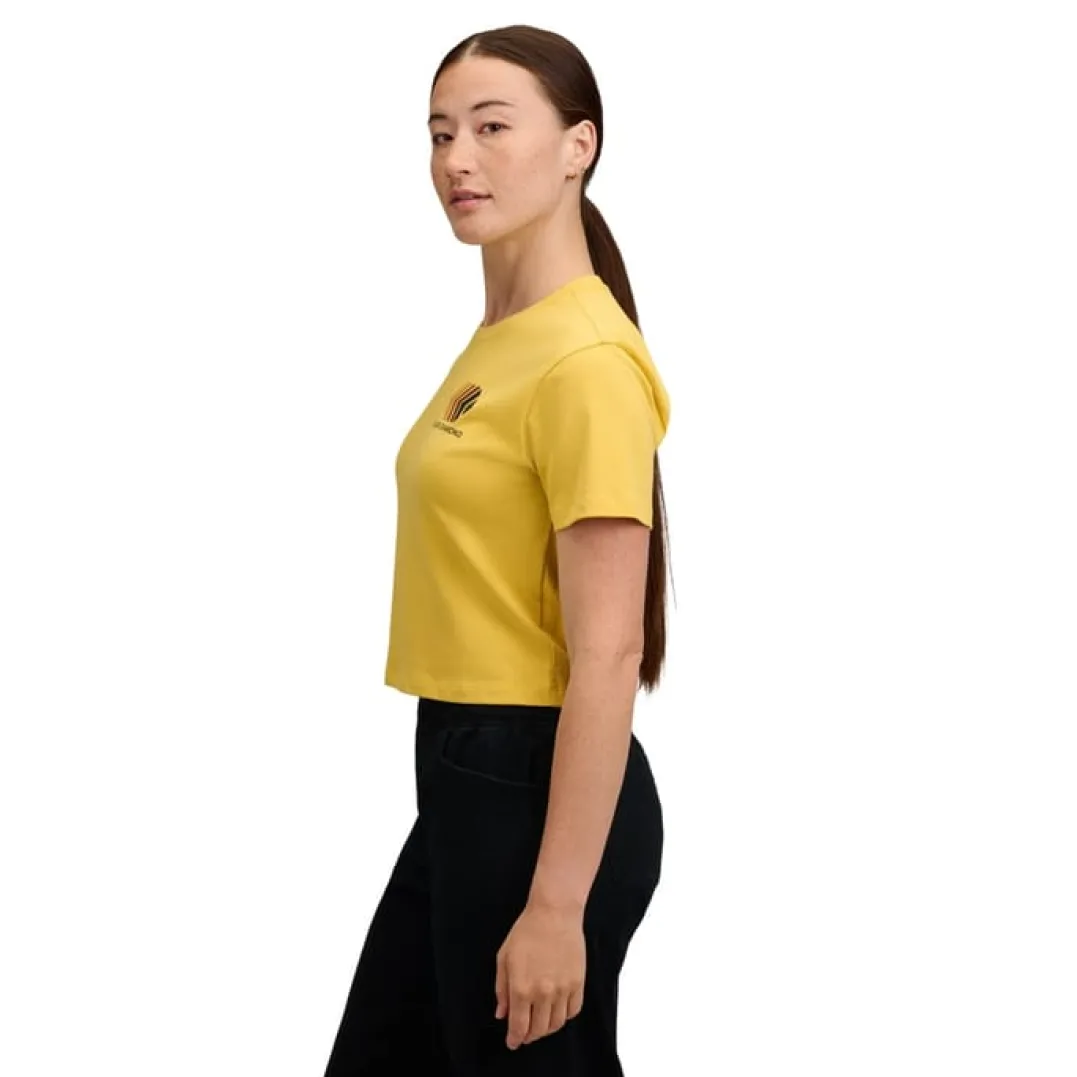 Black Diamond Women's Faded Crop SS Tee Soft Ochre