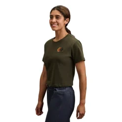 Black Diamond Women's Faded Crop SS Tee Dark Moss