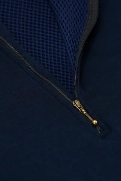 Brynje Arctic Zip-Polo 3/4 Neck W/Inlay Navy