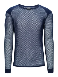 Brynje Unisex Super Thermo Shirt with Shoulder Inlay Navy