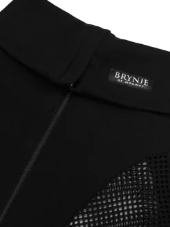 Brynje Unisex Super Thermo Zip Polo Shirt with Shoulder Inlay Black