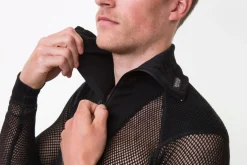 Brynje Unisex Wool Thermo Zip Polo With Inlay Black