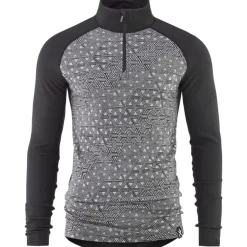 Bula Geo Merino Wool Halfzip Dgrey