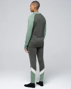 Bula Men's Retro Merino Wool Halfzip Sweater Ivy