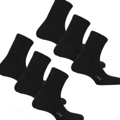 Bula 6pk Cotton Socks Black