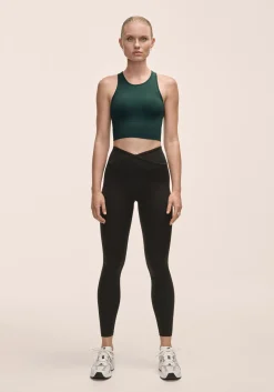 Casall Overlap High Waist Tights Black
