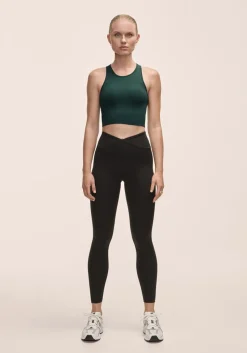 Casall Overlap High Waist Tights Black